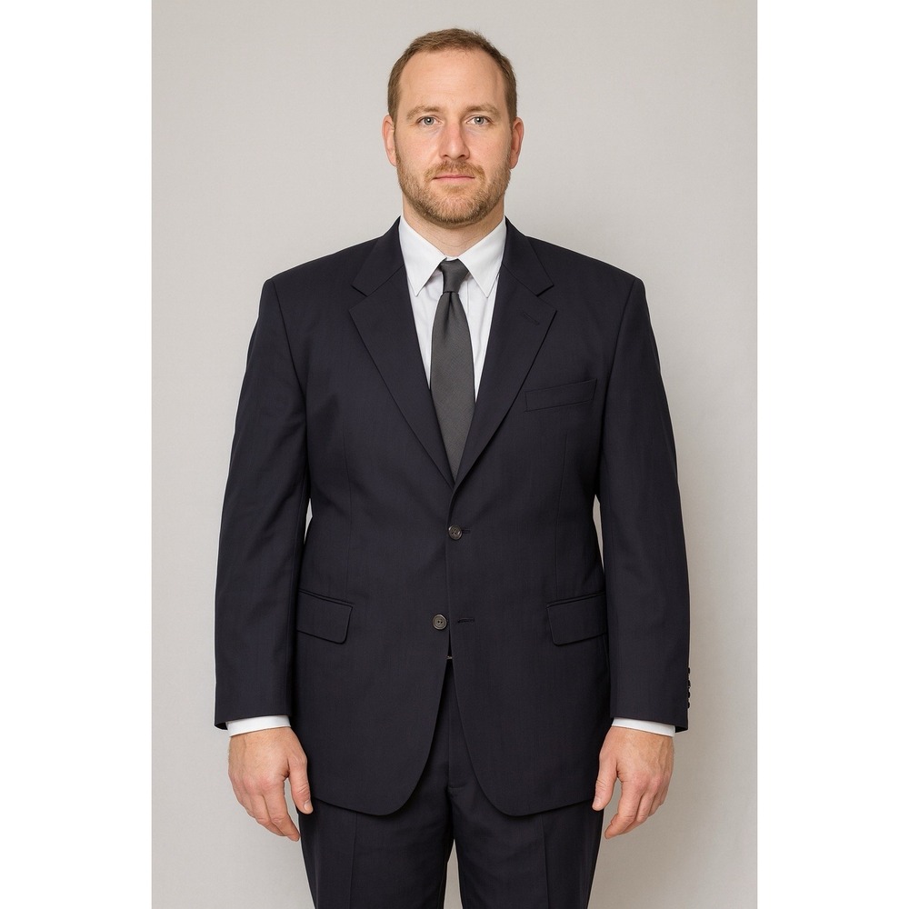 SPORT COAT JACKET Men's 46 R Hugo Boss VTG 3 Button  Black 100% Wool